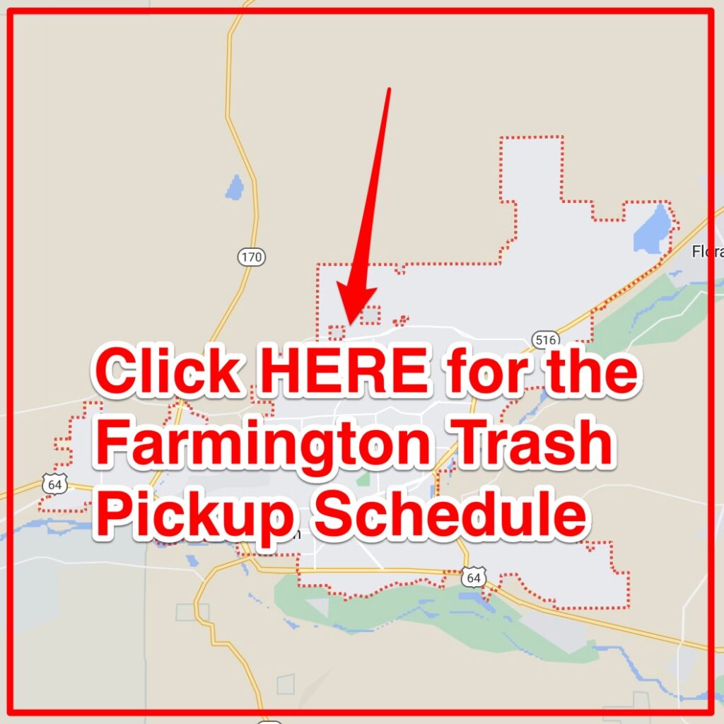 Farmington Trash Pickup Schedule