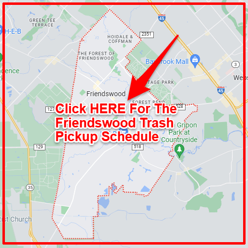 Friendswood Trash Collection Map