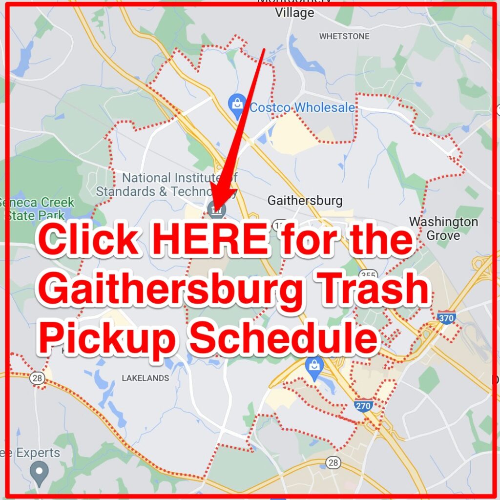 Gaithersburg Trash Pickup Schedule