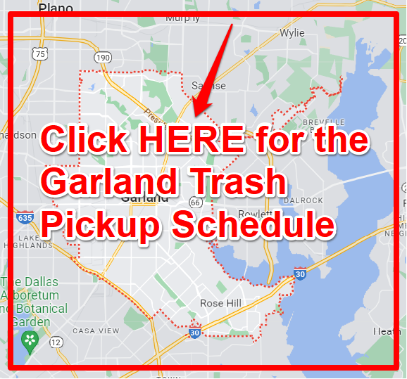 Garland Trash Pickup Schedule Map