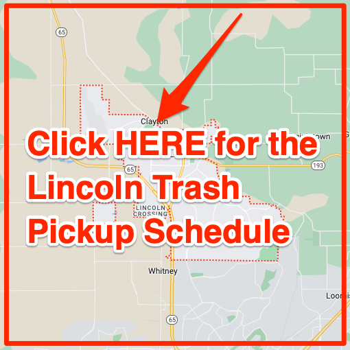Lincoln Trash Pickup Schedule Map