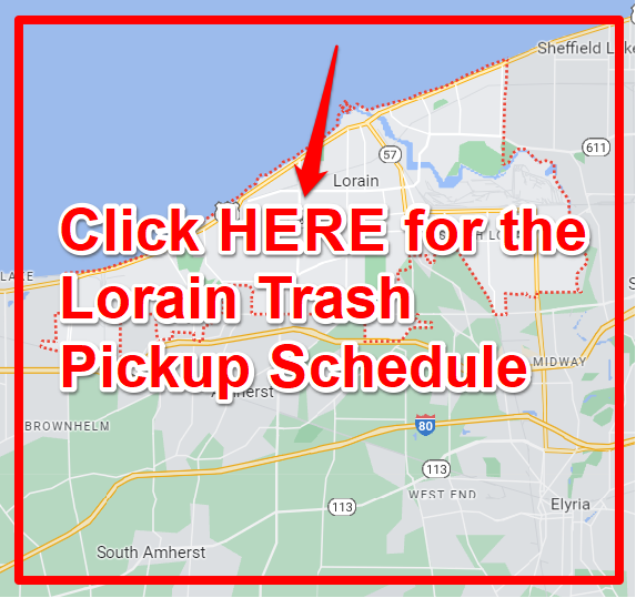 Lorain Trash Pickup Schedule Map