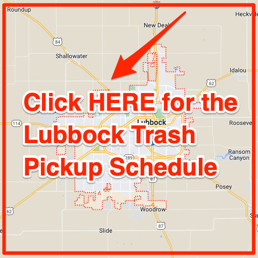 Lubbock Trash Pickup Schedule Map