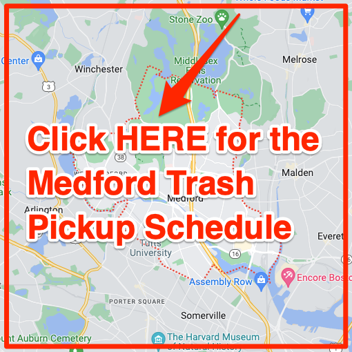 Medford MA Trash Pickup Schedule Map