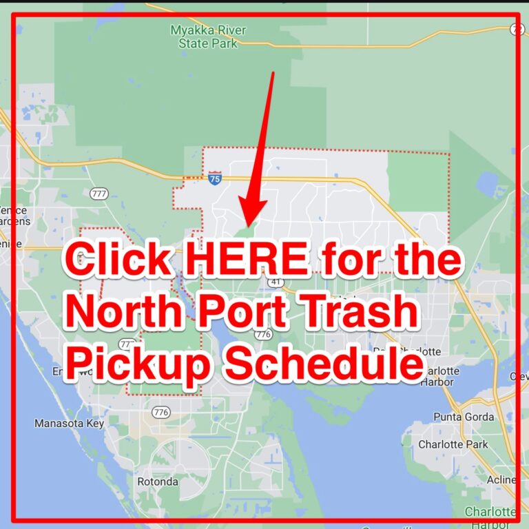 North Port Trash Schedule 2023 (Bulk Pickup, Holidays, Map)