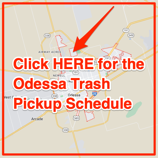 Odessa Trash Pickup Schedule Map