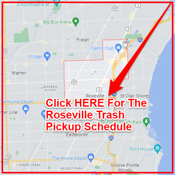 Roseville Trash Collection Map
