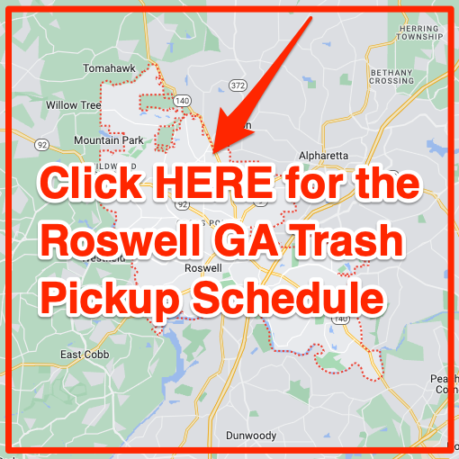 Roswell GA Trash Pickup Schedule Map