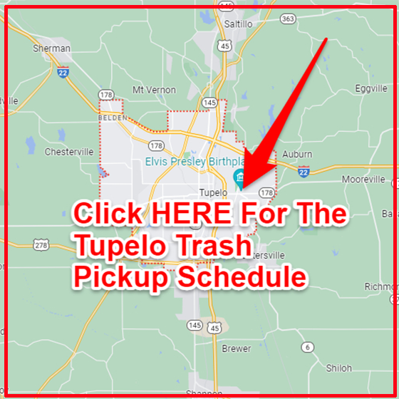 Tupelo Trash Collection Map