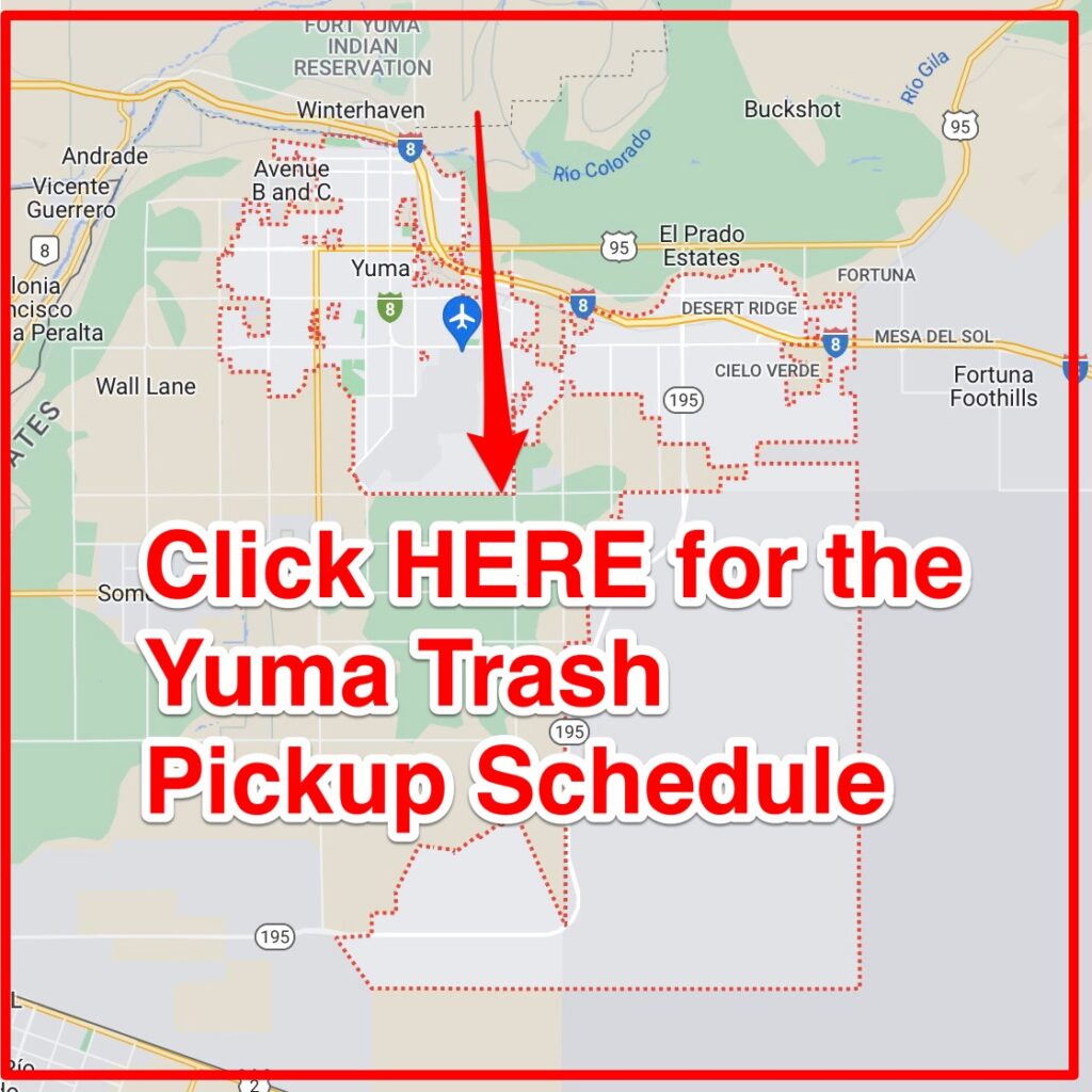 Yuma Trash Pickup Schedule