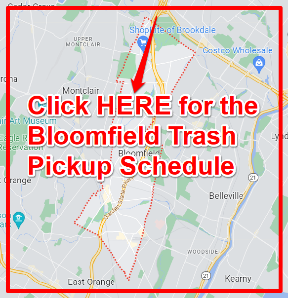 Bloomfield Trash Pickup Schedule Map