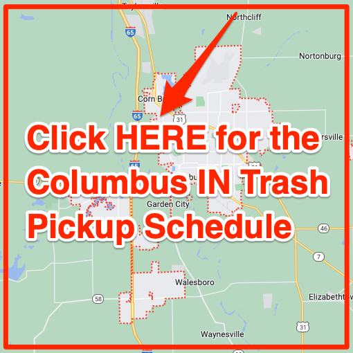 Columbus IN Trash Pickup Schedule Map