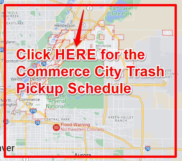 Commerce City Trash Pickup Schedule Map