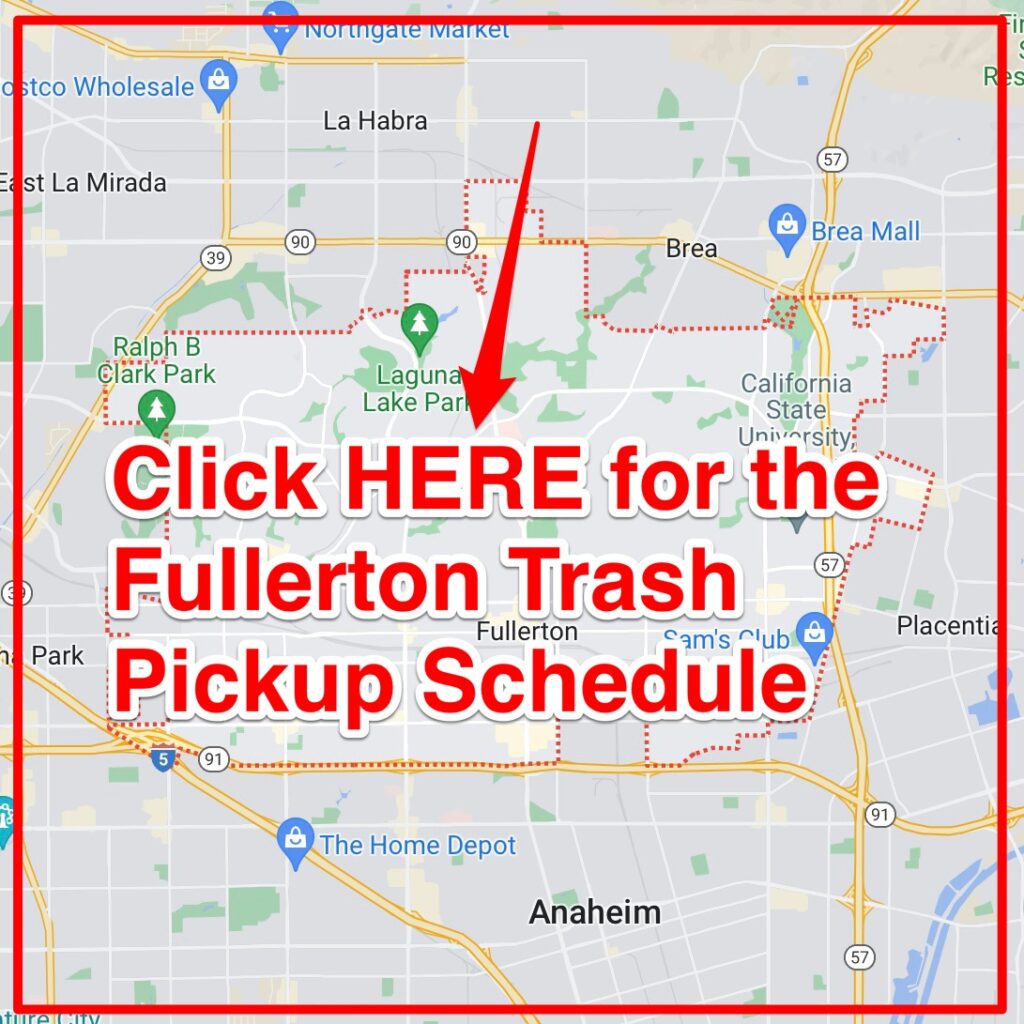 Fullerton Trash Pickup Schedule