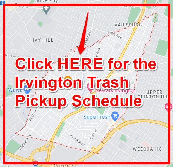 Irvington Trash Pickup Schedule Map