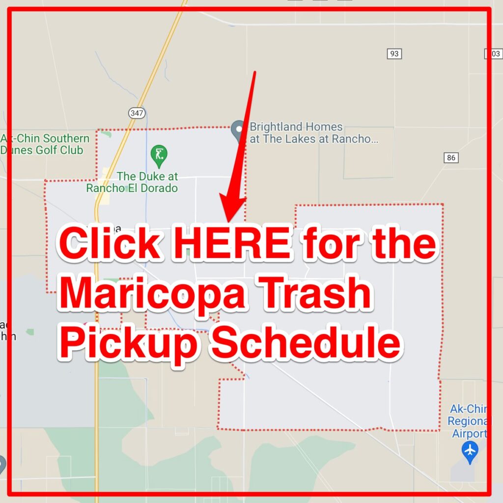 Maricopa Trash Pickup Schedule