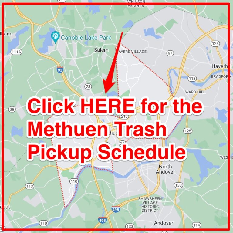 Methuen Trash Schedule 2023 (Bulk Pickup, Holidays, Map)