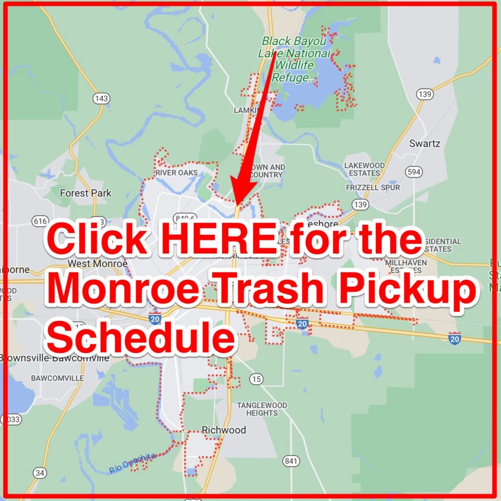 Monroe Trash Pickup Schedule