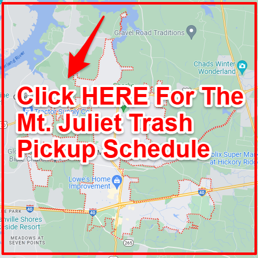 Mt. Juliet Trash Collection Map