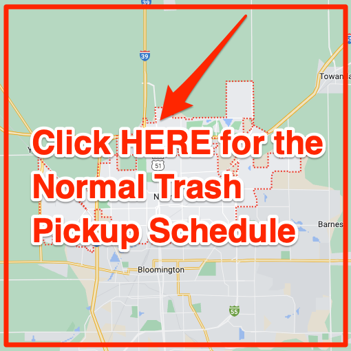 Normal Trash Pickup Schedule Map