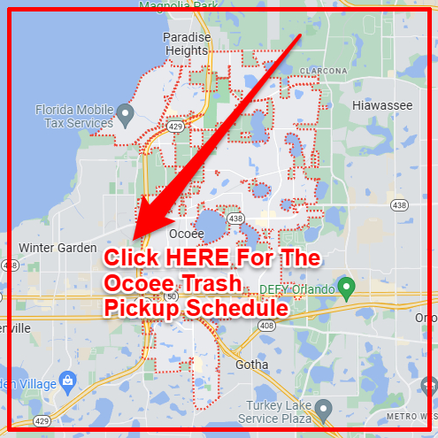 Ocoee Trash Collection Map