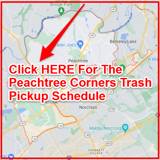 Peachtree Corners Trash Collection Map