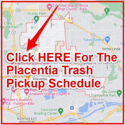 Placentia Trash Collection Map