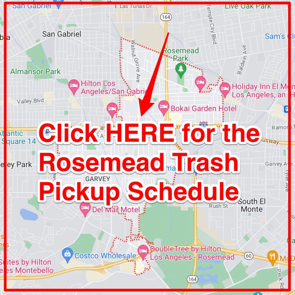 Rosemead Trash Pickup Schedule