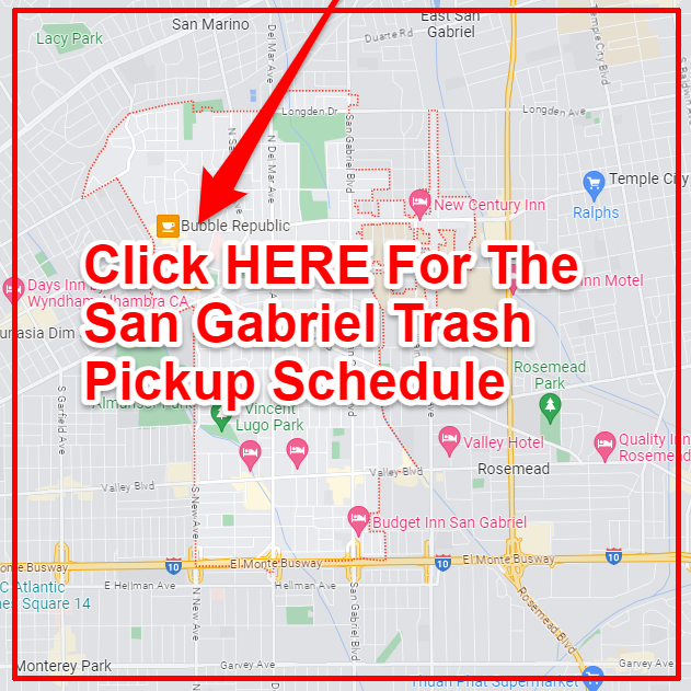 San Gabriel Trash Collection Map