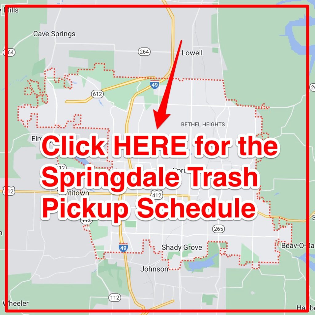 Springdale Trash Pickup Schedule