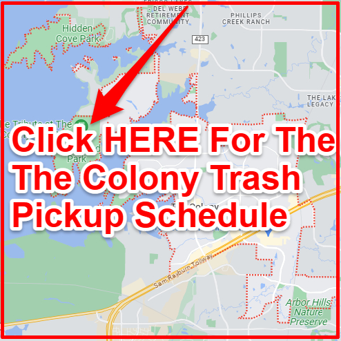 The Colony Trash Collection Map