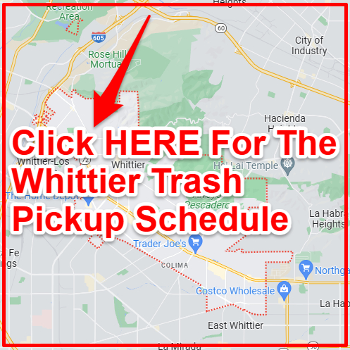 Whittier Trash Collection Map