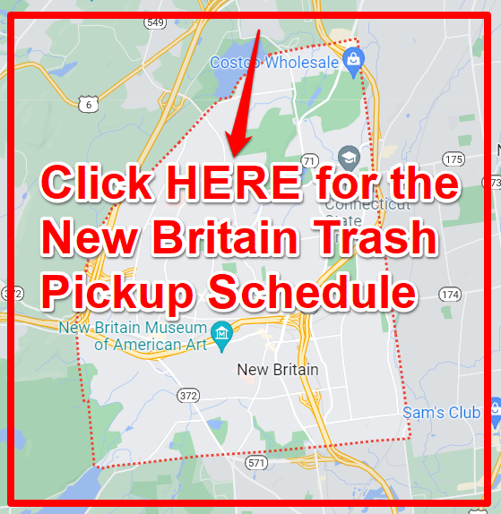 New Britain Trash Pickup Schedule Map