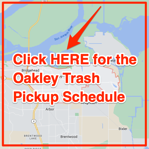 Oakley Trash Pickup Schedule Map