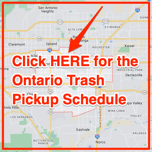 Ontario Trash Pickup Schedule Map