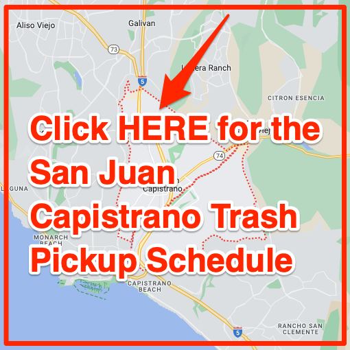 San Juan Capistrano Trash Pickup Schedule Map