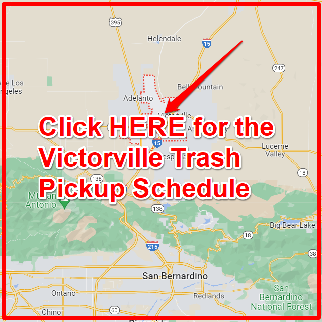 Victorville Trash Pickup Schedule