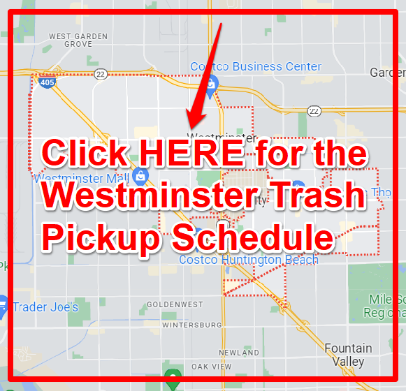 Westminster Trash Pickup Schedule Map