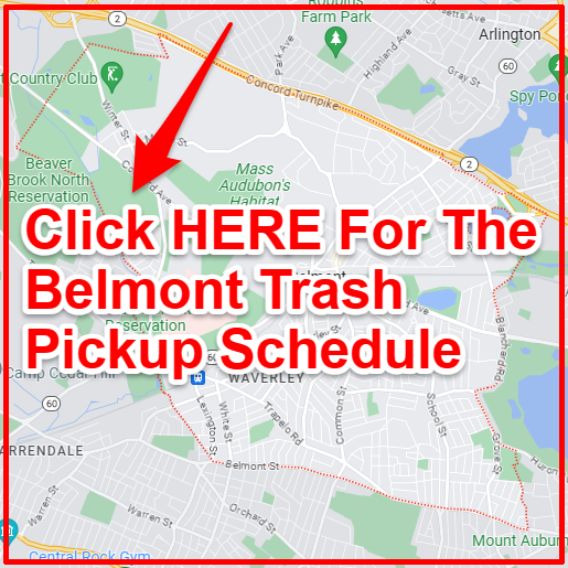 Belmont Trash Collection Map