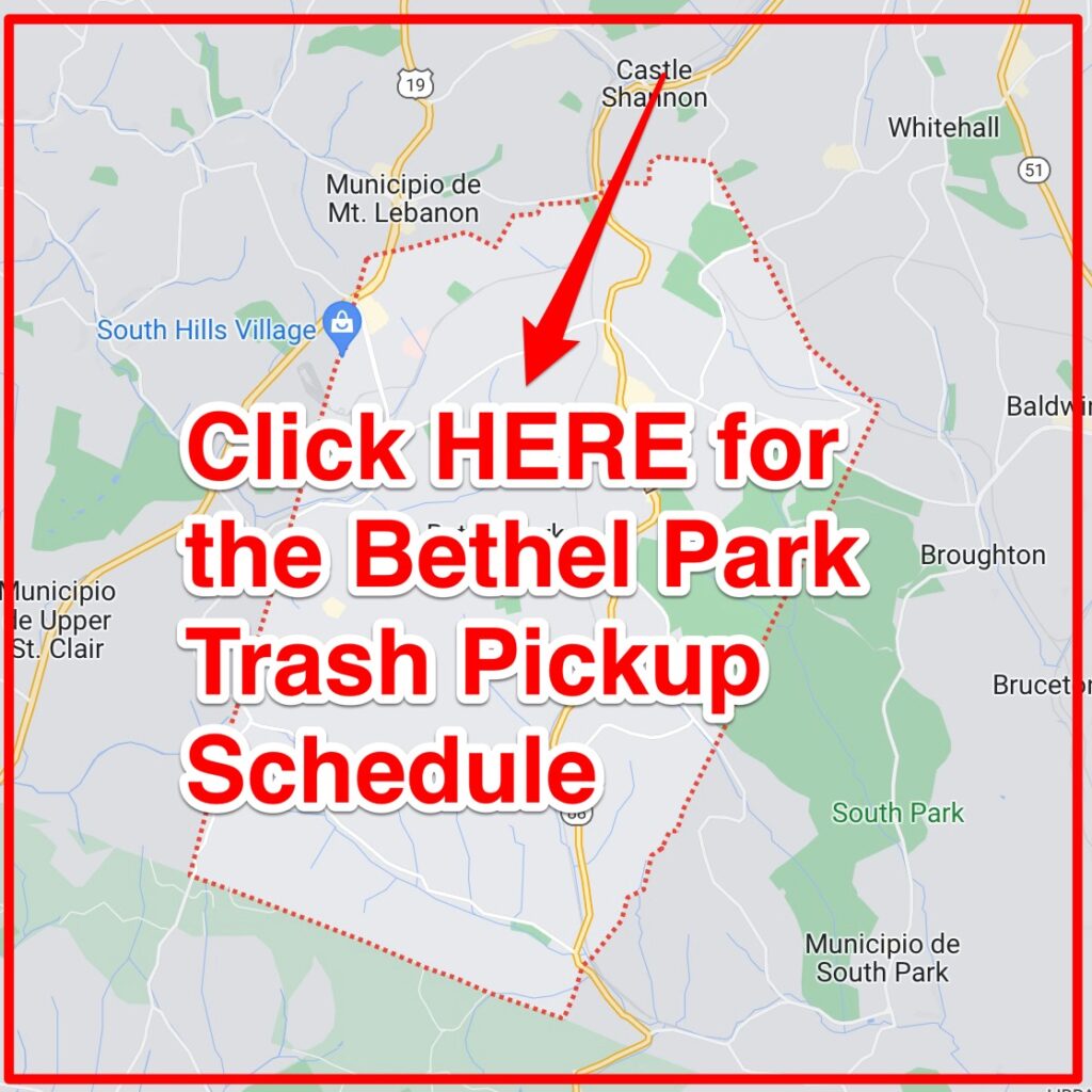 Bethel Park Trash Pickup Schedule