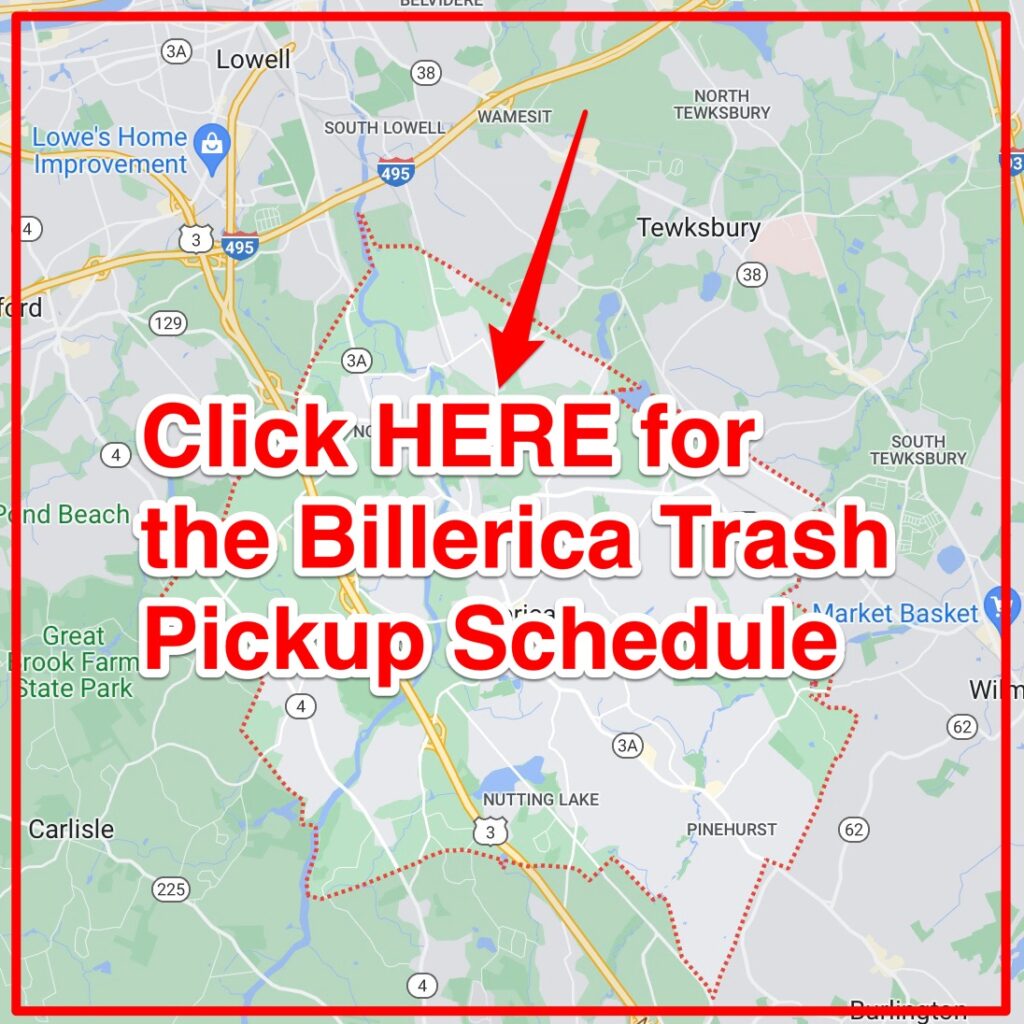 Billerica Trash Pickup Schedule