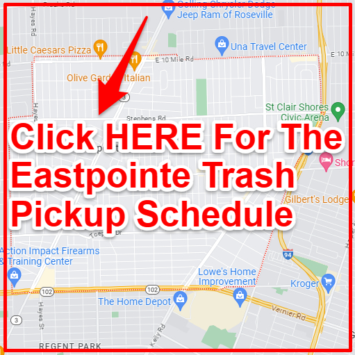 Eastpointe Trash Collection Map