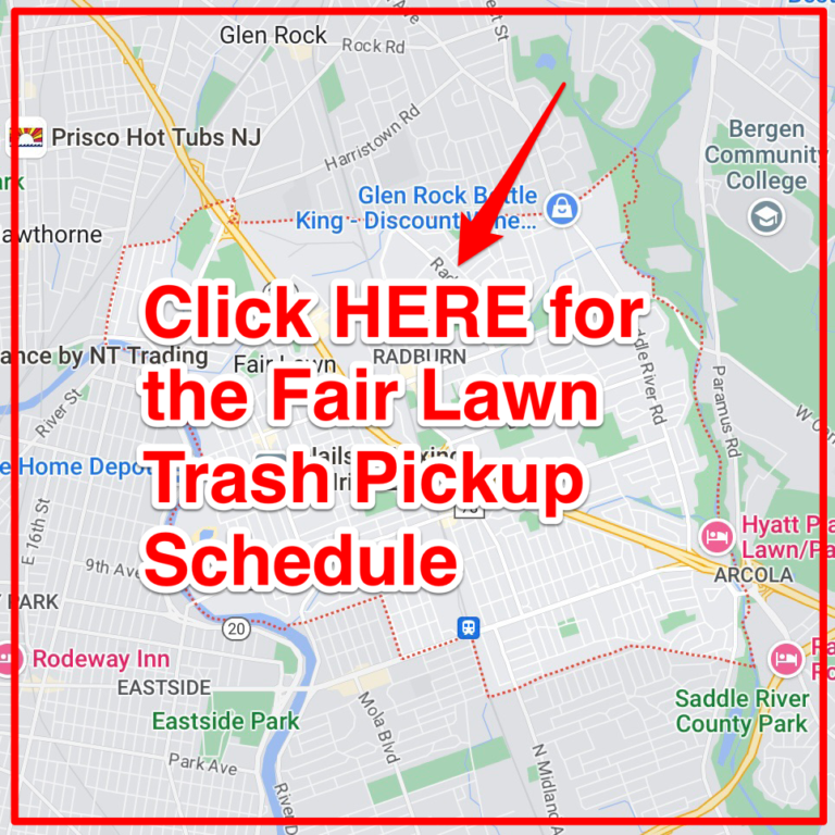 Fair Lawn Trash Schedule 2024 (Bulk Pickup, Holidays, Map)