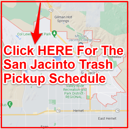 San Jacinto Trash Collection Map