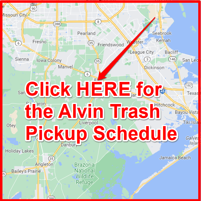 Alvin Trash Pickup Schedule