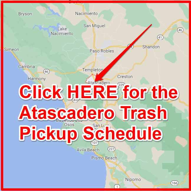 Atascadero Trash Pickup Schedule