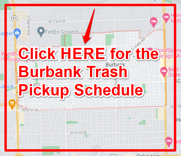 Burbank IL Trash Pickup Schedule Map