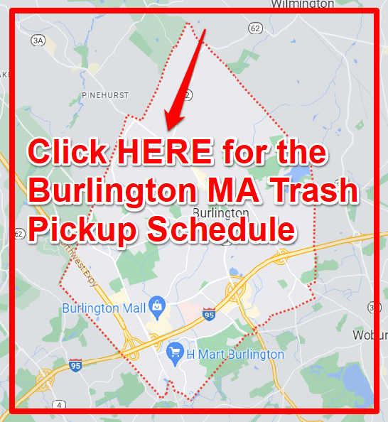 Burlington MA Trash Pickup Schedule Map