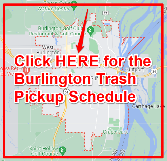 Burlington Trash Pickup Schedule Map