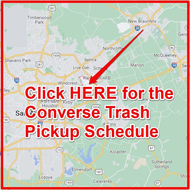 Converse Trash Pickup Schedule